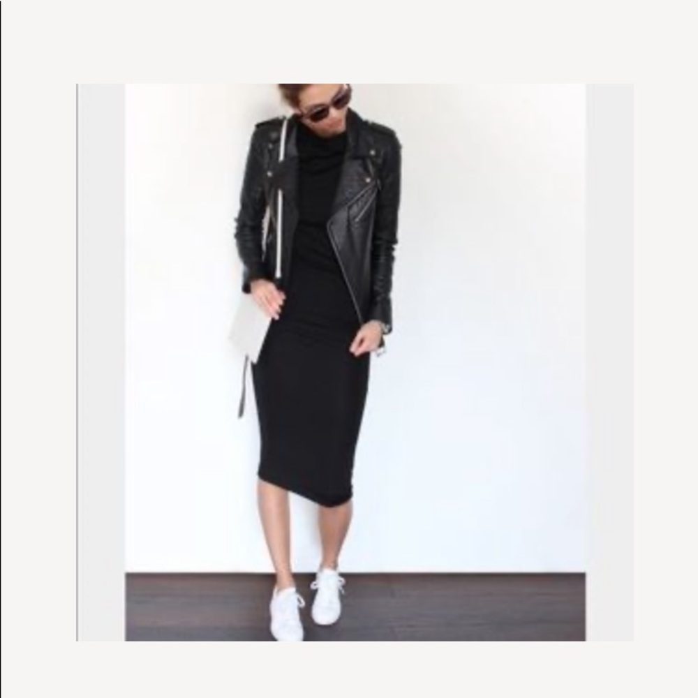 Brandy Melville midi ribbed long sleeve dress